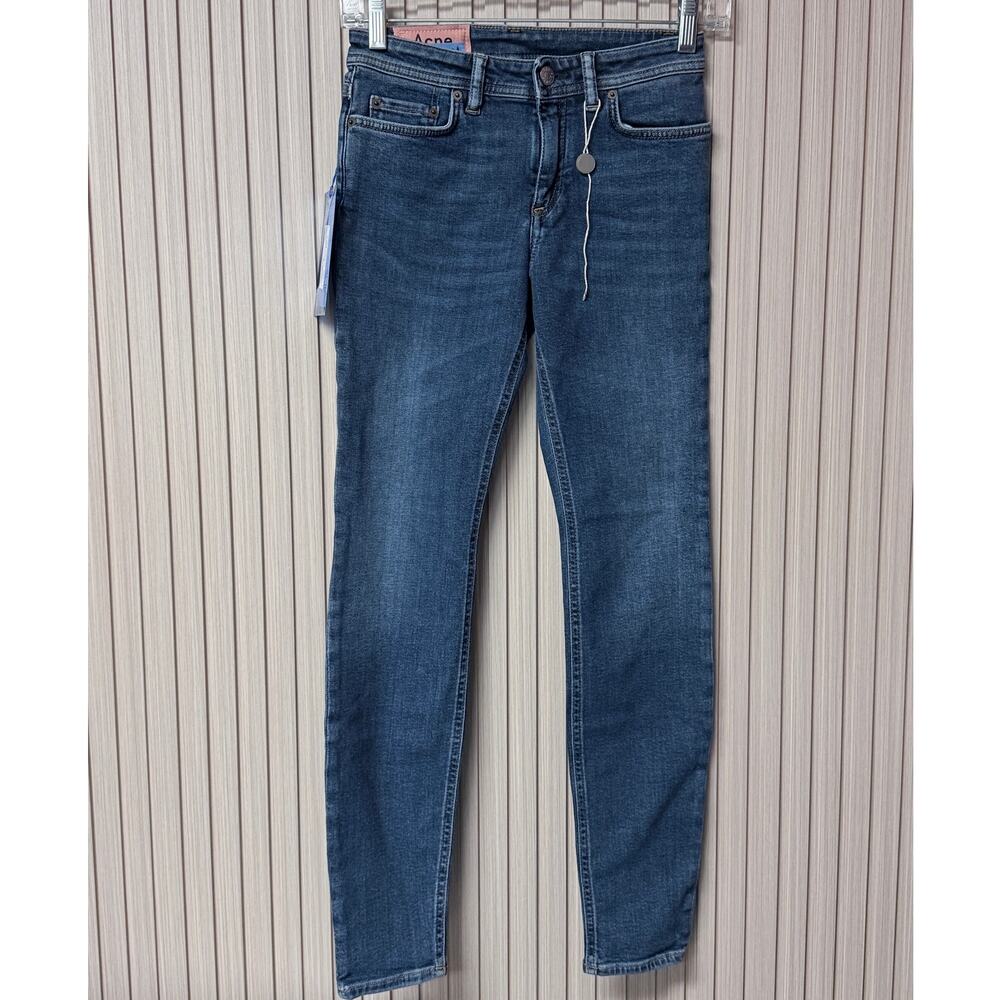Acne Studios Bla Konst Climb Mid Blue Skinny Jeans Size XS (24W / 32L)